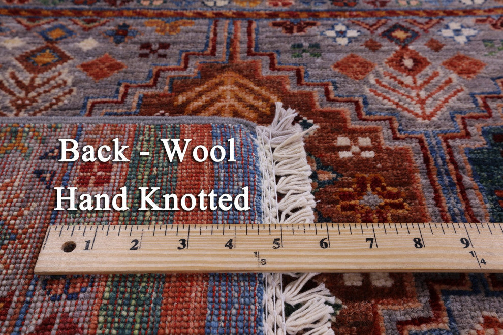 5' 10" X 8' 4" Super Kazak Khorjin Hand-Knotted Wool Rug Q10226