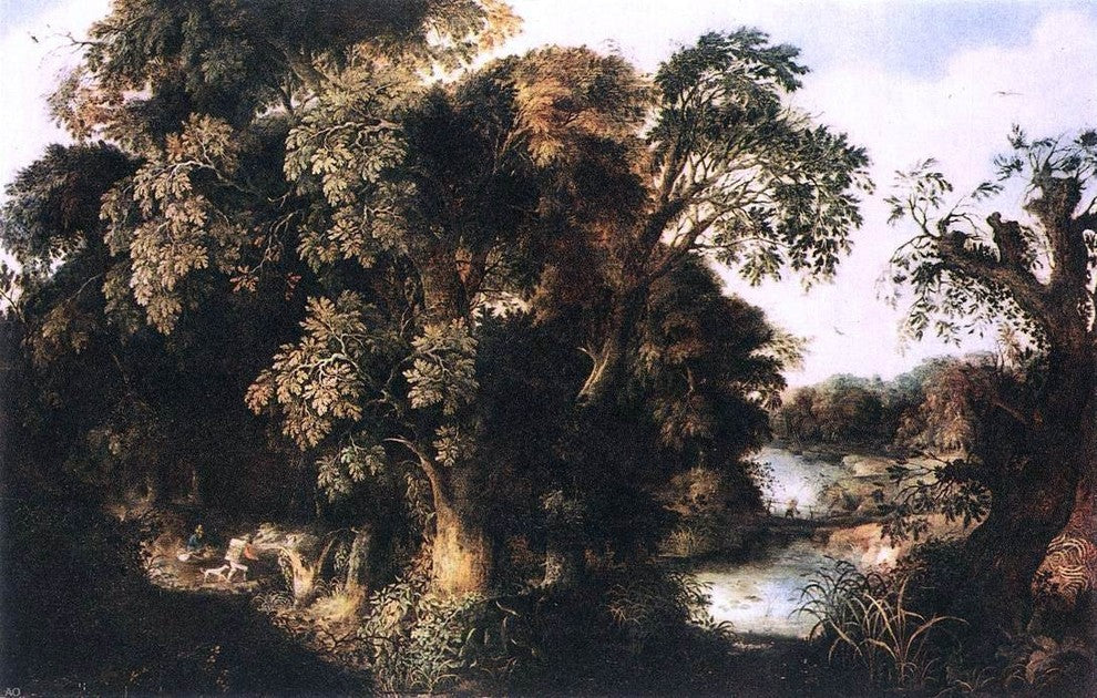 Alexander Keirincx Forest Scene, Gallery Wrapped Canvas Print, 18"x27"