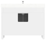 Terrence 48" Vanity with Power Bar and Drawer Organizer, White