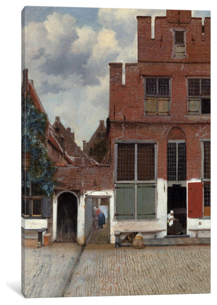"Street In Delft" by Johannes Vermeer, Canvas Print, 40"x26"