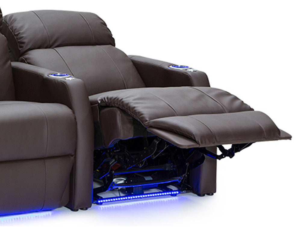 Seatcraft Sienna Home Theater Seating, Brown, Row of 4