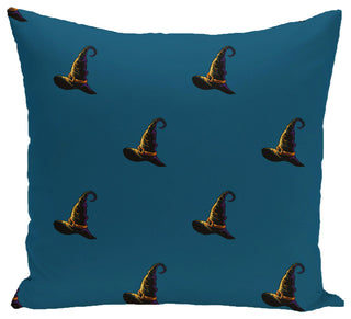 Witches Brew Holiday Print Pillow, Teal, 20"x20"