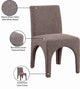 Gramercy Linen Textured Fabric Upholstered Dining Chair, Set of 2, Brown