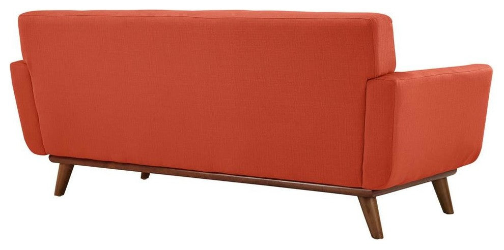 Modway 2-Piece Engage Armchair and Loveseat Set, Atomic Red