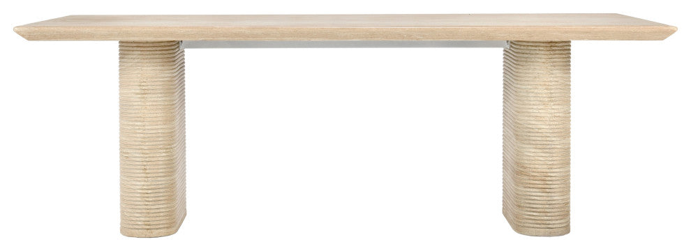 Aiden 87" Outdoor Dining Table, Beige