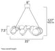Maxim Curlicue Eight Light Pendant 35108CDBKPN
