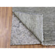 Light Gray Undyed 100% Wool Grass Design Hand Knotted XL Runner Rug 2'5"x24'3"