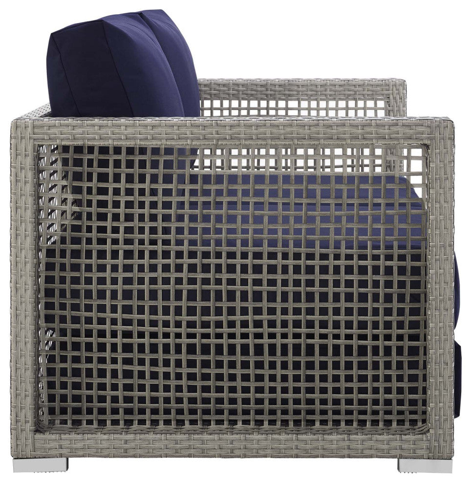 Aura 3 Piece Outdoor Patio Wicker Rattan Set