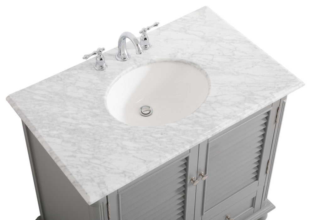 Home Living 36" Single Bathroom Vanity, Gray