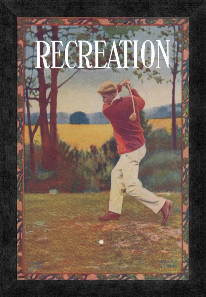 "Recreation" Framed Canvas Giclee, 14"x20"