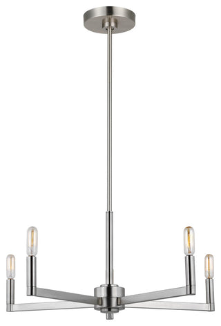 Fullton Five Light Chandelier, Brushed Nickel