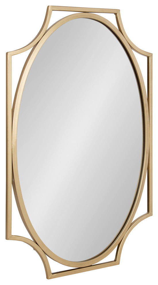 Rateau Scalloped Wall Mirror, Gold, 20"x30"