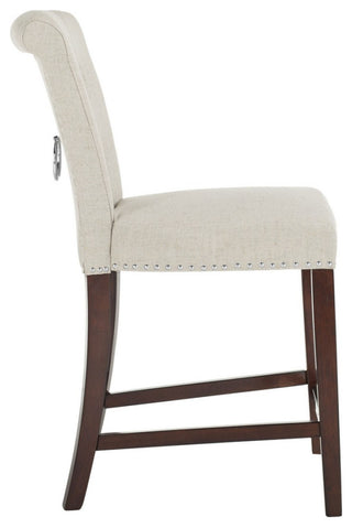 Safavieh Taylor Counter Stool, Light Grey/Espresso