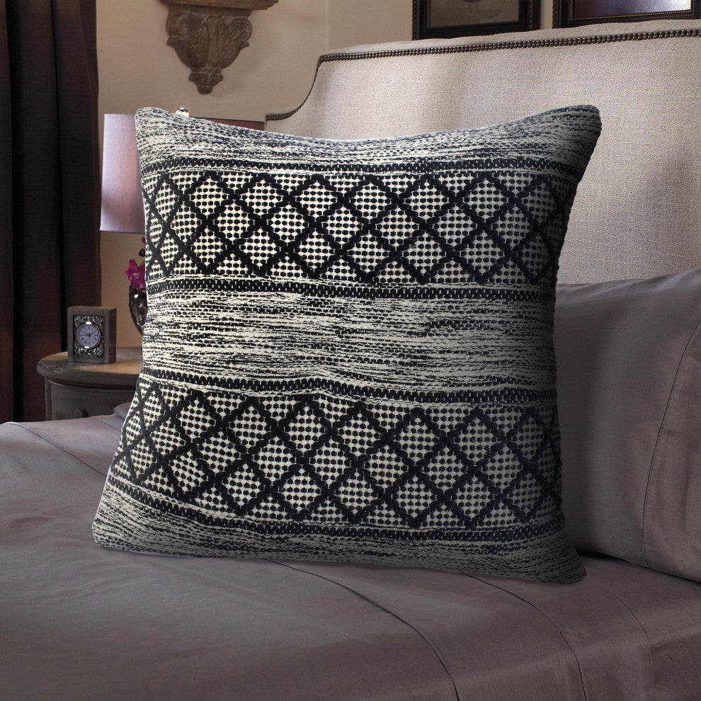 Farmhouse Diamond Geometric Throw Pillow