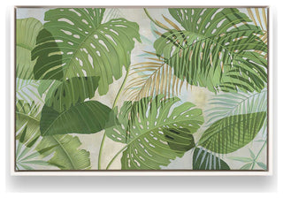 "Tropical Jade Oasis" - A Lush Botanical Accent