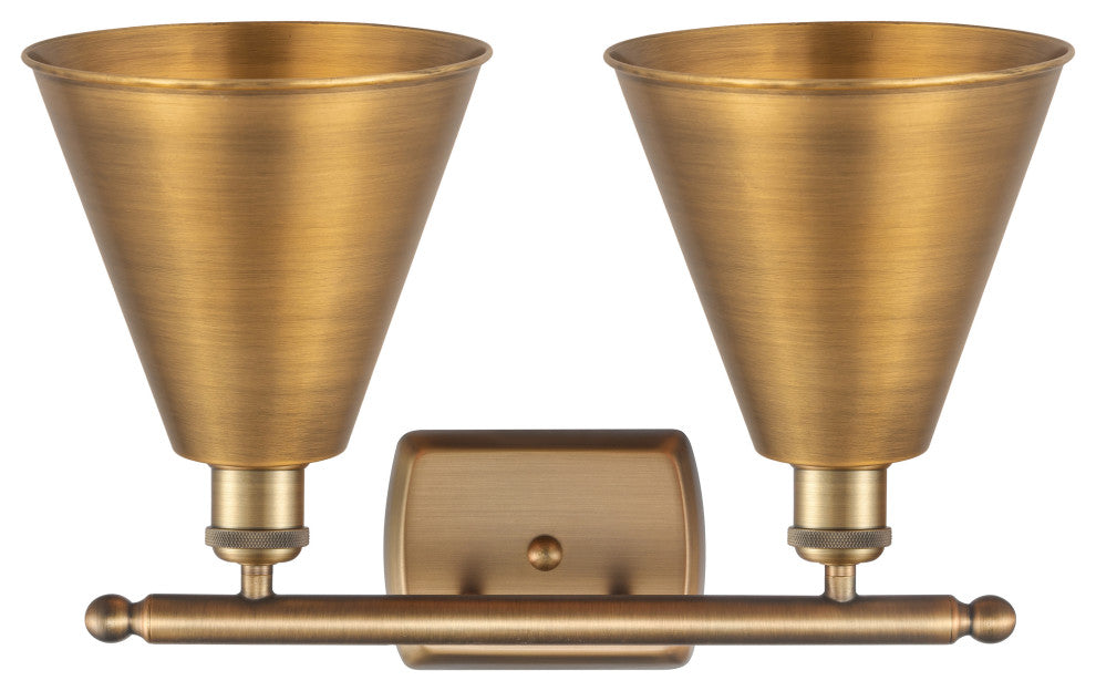 Ballston Cone Bath Vanity Light, Brushed Brass, Brushed Brass