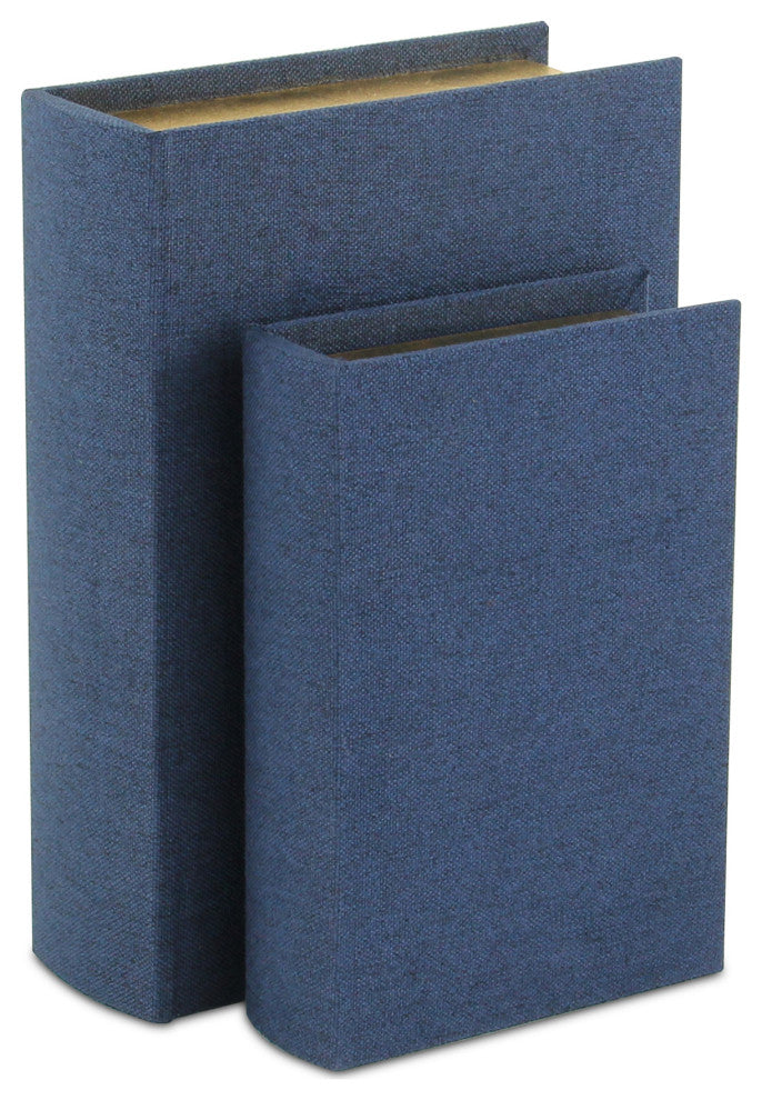 Canter Isle Navy Blue Linen Book Box Set
