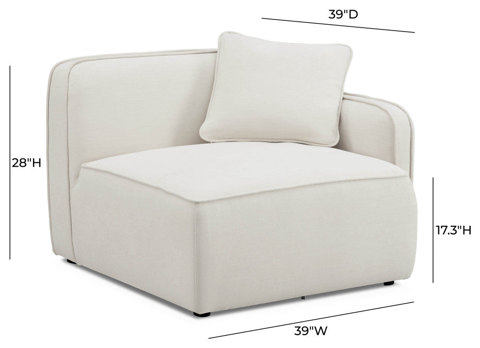 Travie Right Arm Facing Corner Chair, Sand