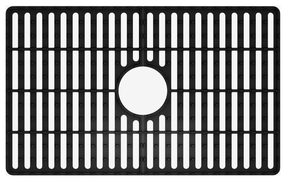 VIGO Silicone Protective Bottom Grid for Single Bowl Kitchen Sink, Matte Black, 27"lx17"w