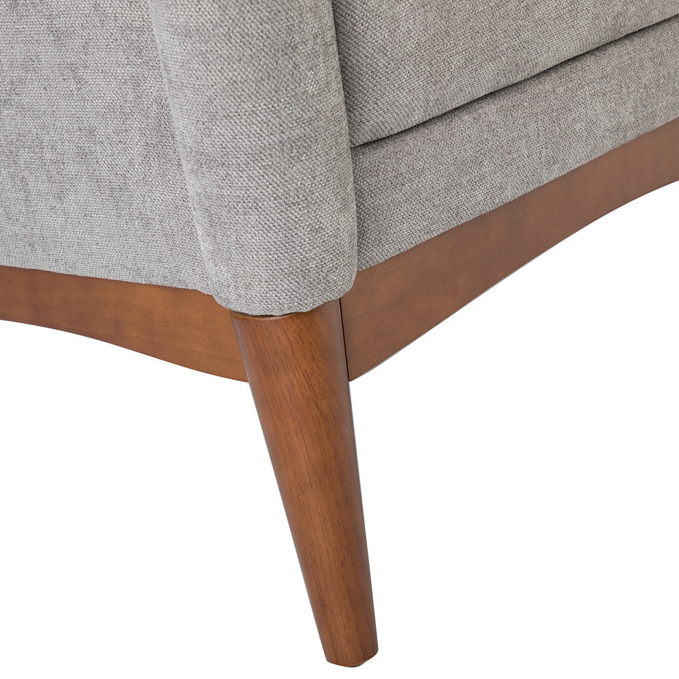 34.2" Comfy Living Room Armchair With Sloped Arms, Gray