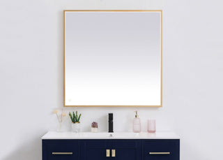 Modern Brass Led Mirror
