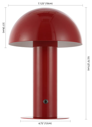 Bohemian Rechargeable/Cordless Iron Dimmable Integrated LED Mushroom Table Lamp