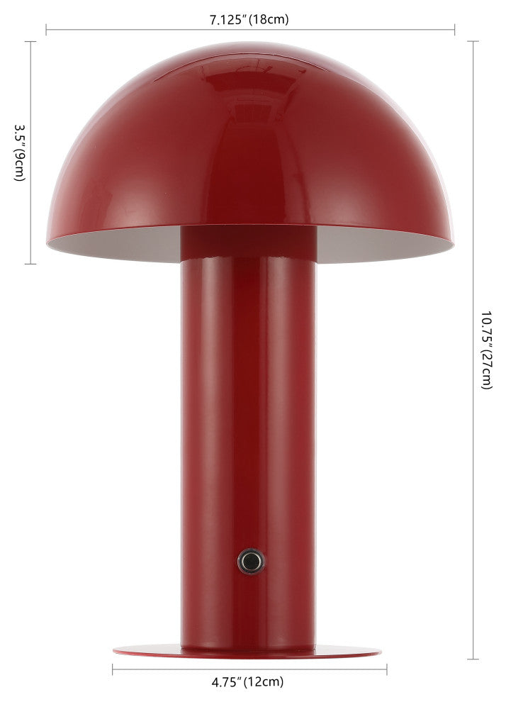 Bohemian Rechargeable/Cordless Iron Dimmable Integrated LED Mushroom Table Lamp