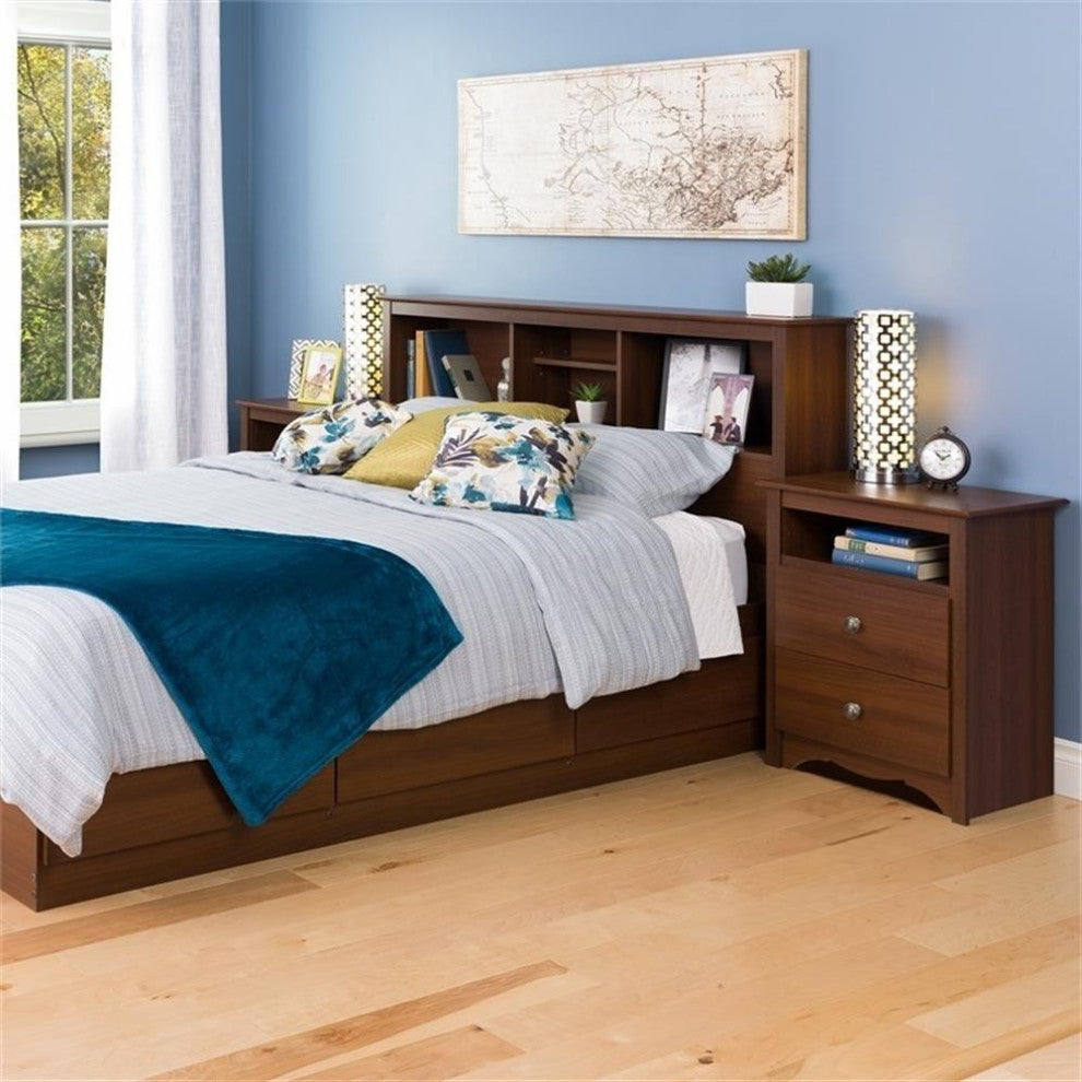 Prepac Monterey Cherry Tall 2 Drawer Night Stand