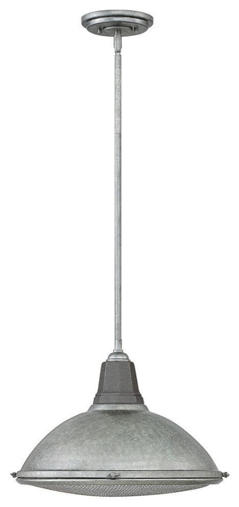 Hinkley Barstow Pendant Medium Pendant, Galvanized
