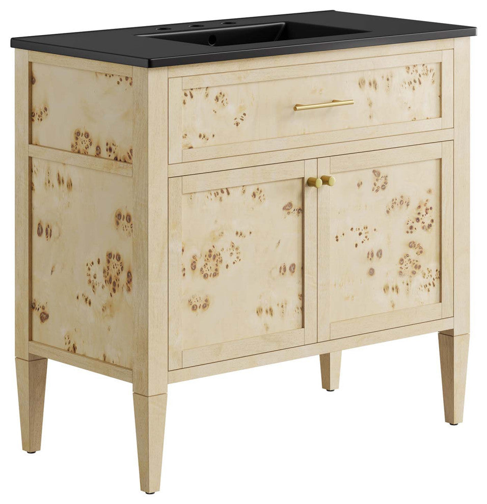 Elysian 36" Wood Bathroom Vanity - Black Burl