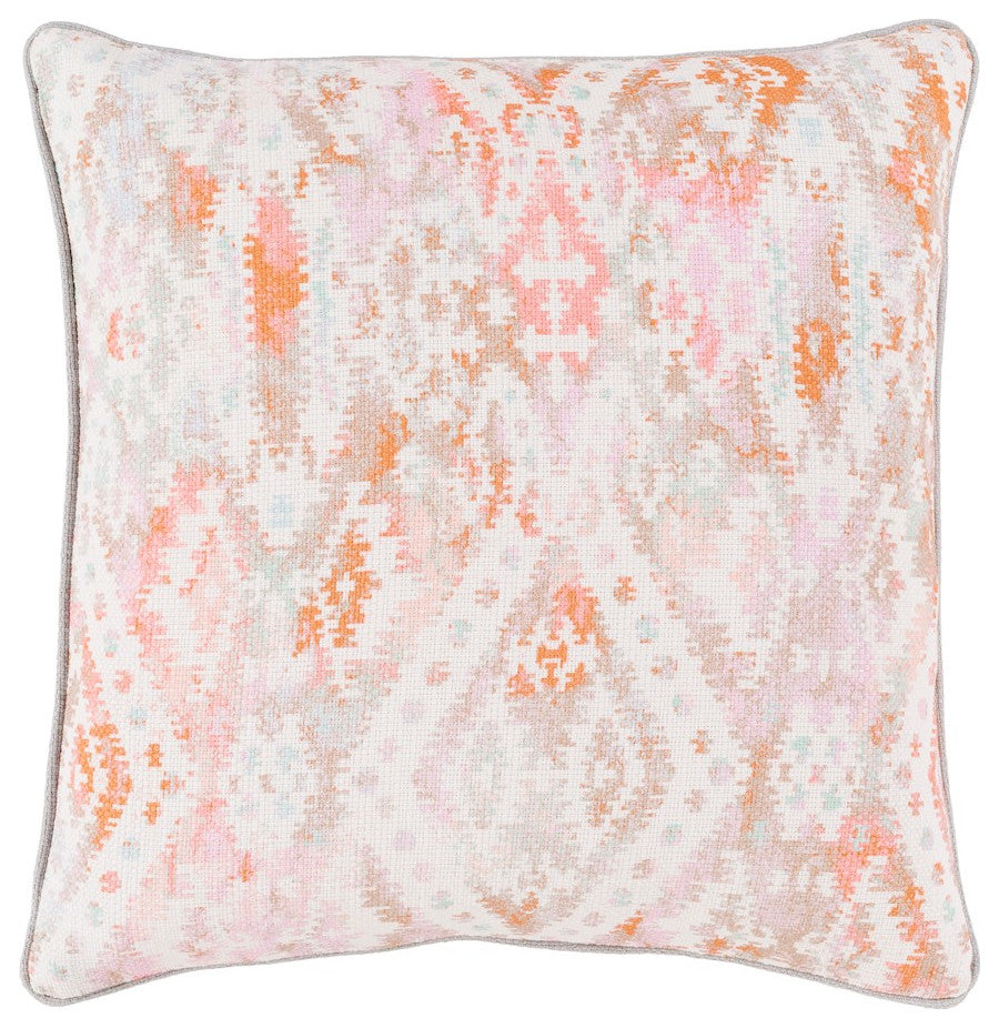 Surya Roxana RXA-001 20"x20" Pillow Kit, Pink/Burnt Orange/Camel/Pink/Mint
