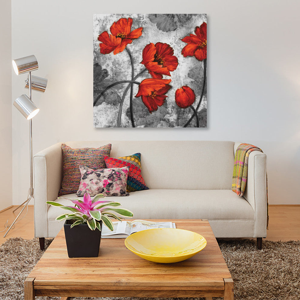 "Evening Red II" by Brian Francis, Canvas Print, 37"x37"