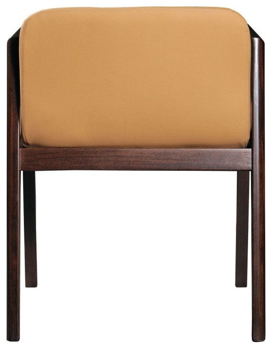 Set of Two Beige Modern Faux Leather Dining Chairs