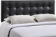 Emily Queen Vinyl Headboard, Black