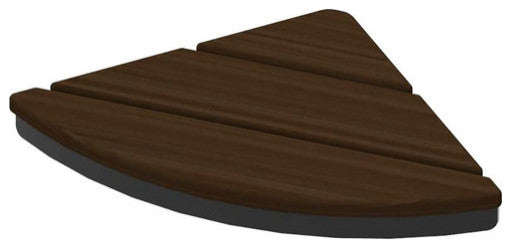 Invisia Brazilian Walnut Corner Shower Bathroom Seat Bench Elegant Spa Seating,