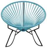Innit Indoor/Outdoor Handmade Rocker, Blue Weave, Black Frame