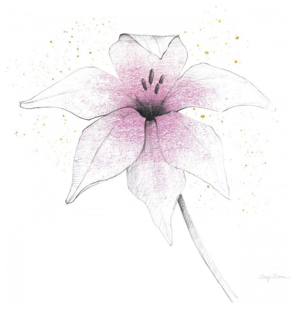 "Pink Graphite Flower V" Digital Paper Print by Avery Tillmon, 26"x26"