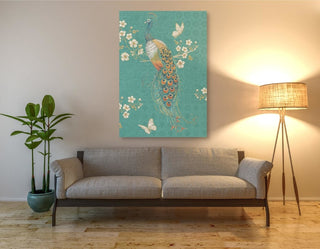 Ornate Peacock XD' by Daphne Brissonnet, Giclee Canvas Wall Art, 40"x60"