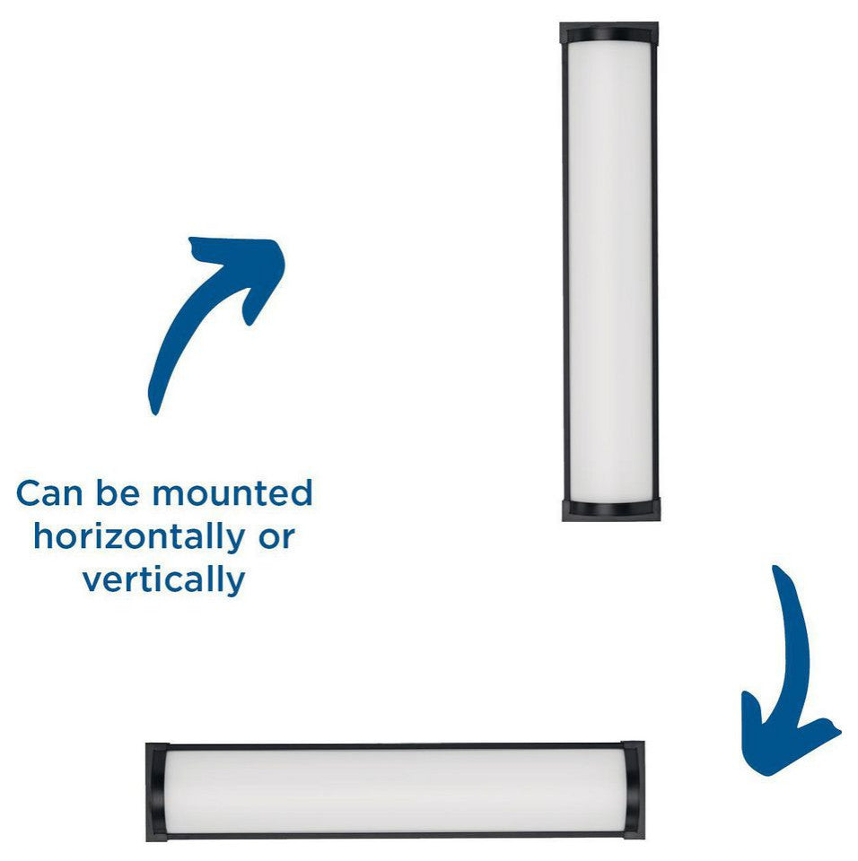 Barril Collection 24" Matte Black Modern Integrated LED Linear Vanity Light