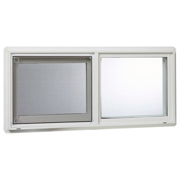 32x14 Vinyl Left, Hand Sliding Window with Dual Pane Insulated Glass
