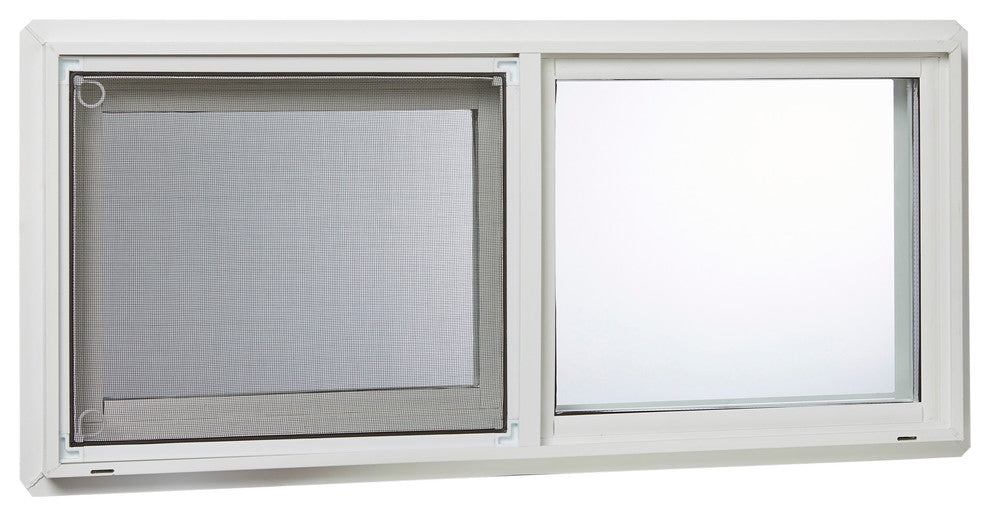 32x14 Vinyl Left, Hand Sliding Window with Dual Pane Insulated Glass