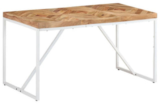 vidaXL Dining Table Kitchen Dining Room Table Solid Acacia and Mango Wood