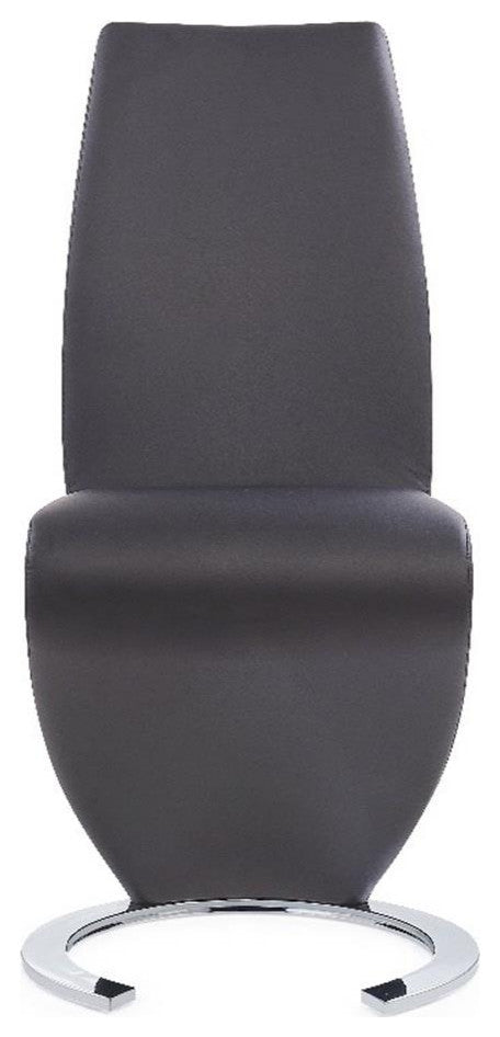 Global Furniture USA D9002DC Faux Leather Metal Dining Chairs in Gray (Set of 2)