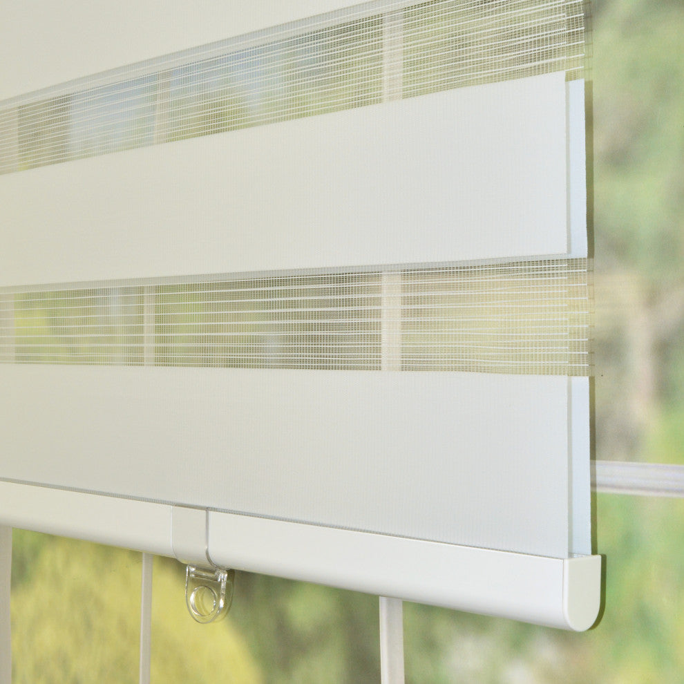 Day and Night Cordless Zebra Shade, Eggshell, 32"x72"