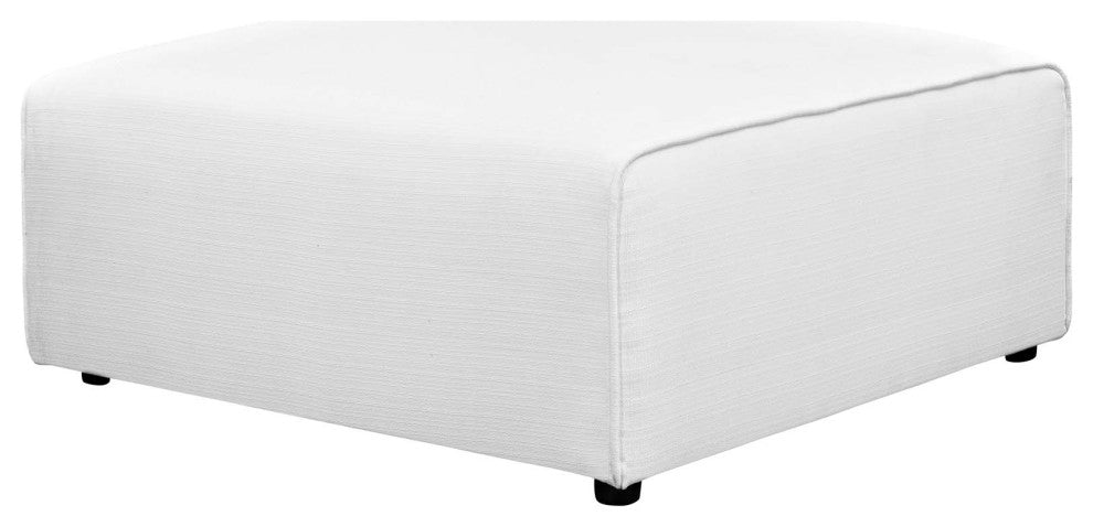 White Mingle Fabric Ottoman