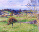 Camille Pissarro Field at Eragny, 20"x25" Wall Decal