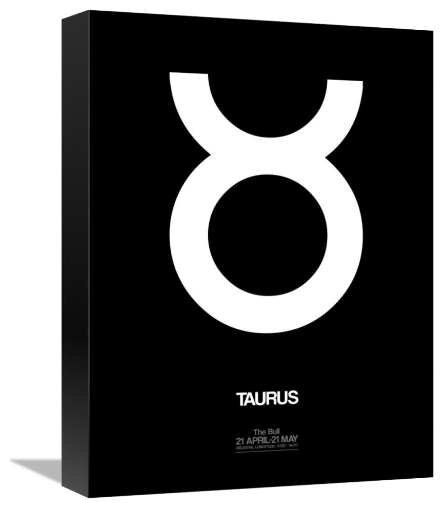 "Taurus Zodiac Sign White" Fine Art Print