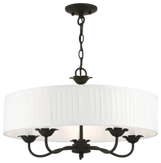 Livex Lighting 5 Light Black Pendant Chandelier