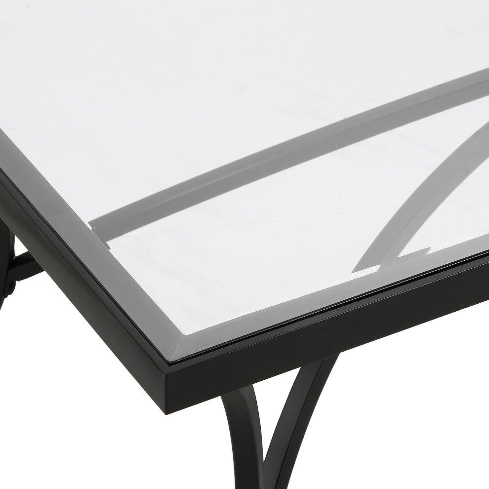 Uttermost 22909 Alayna Black Metal/Glass Coffee Table