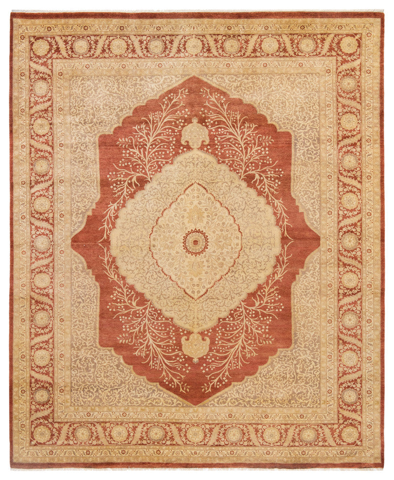Mogul, One-of-a-Kind Hand-Knotted Area Rug Orange, 8'4"x9'10"
